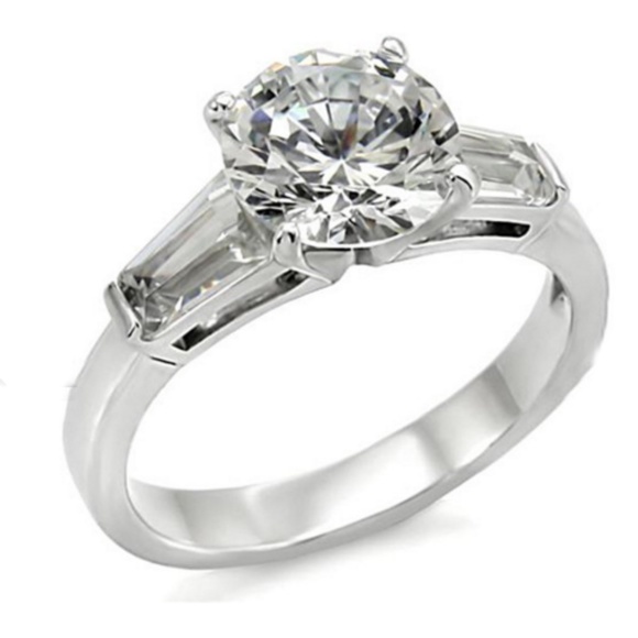 7.26Ct Round Cut Solitaire Ring VVS1 3Pcs Diamond - Picture 1 of 16